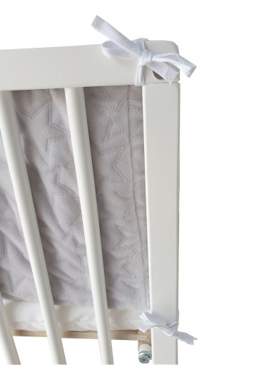 Ochraniacz dookoła łóżeczka 360cm Velvet Szary