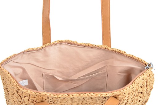 TURBO BAGS TOREBKA damska worek KOSZYK słoma NA RAMIĘ