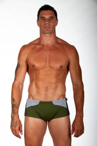 ZEROD Kąpielówki TRUNKS khaki/dark grey M