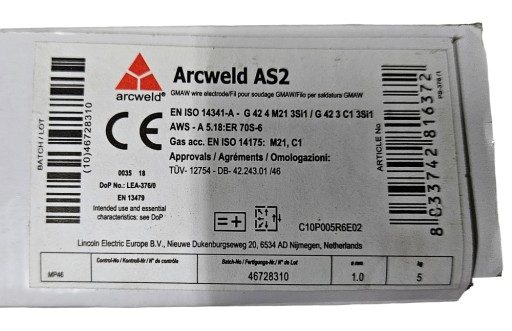 СВАРОЧНАЯ ПРОВОЛОКА ДЛЯ MIGOMAT ARCWELD AS2 0,8/ 5кг Люблин