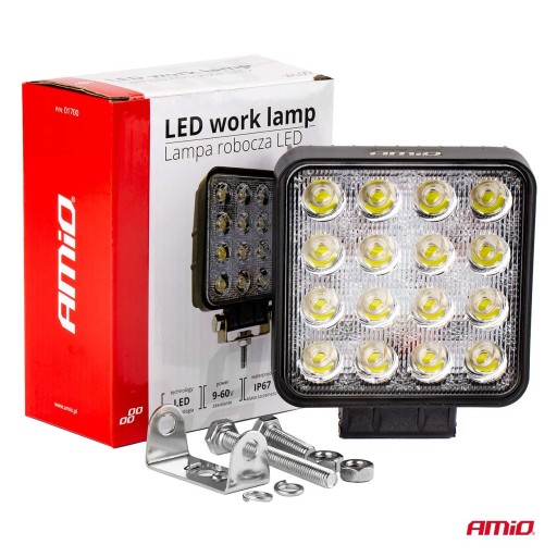 01700 LED AWL05 EMC 16 LED 108x108 48W FLAT 9-60VV