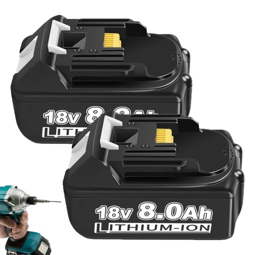 2 шт. Аккумулятор для Makita 8 Ач, замена BL1860 BL1850