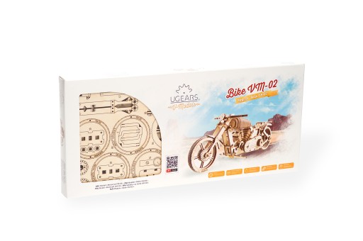 МЕХАНИЧЕСКАЯ МОДЕЛЬ МОТОЦИКЛА UGEARS 3D ПАЗЛ ДЕРЕВЯННЫЙ