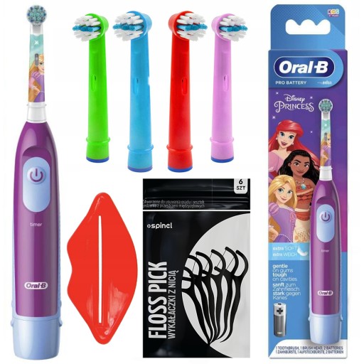 ORAL-B ELEKTRYCZNA DZIECI + 5 KOŃCÓWEK + TIMER