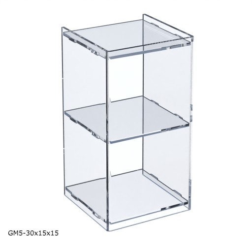 Mini Gablotka stojąca 30x15x15cm z plexi 5mm Regał szafka do sklepu gablota