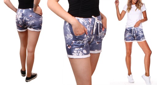 ШОРТЫ хлопковые короткие FLOWERS SHORTS 32N3 38/40
