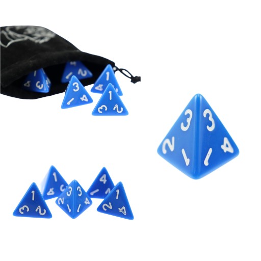 KOSTKA RPG NIEBIESKA KOŚĆ CZTEROŚCIENNA K4