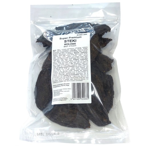 Лакомство MACED Steak для собак Стейки из говядины 95% мяса 500г