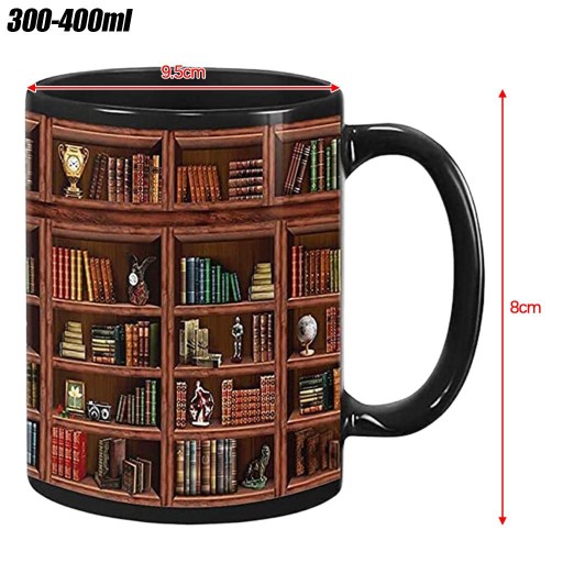 Кружка с книжной полкой 2x мл Кружка New Librarian's Bookworm