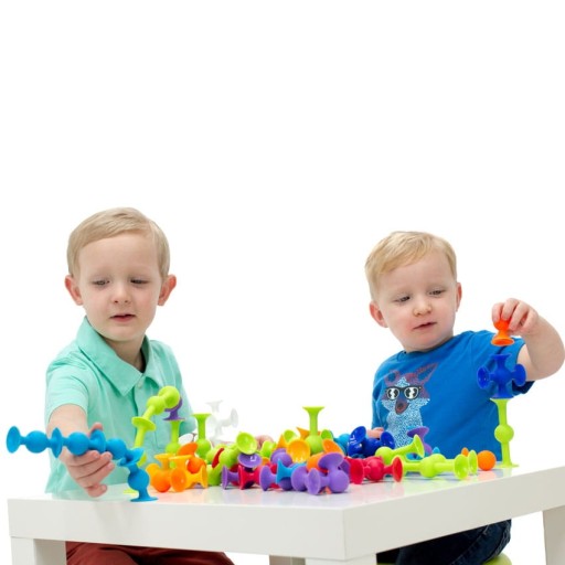 Przyssawki Fat Brain Toy Squigz Klocki 22 szt START Gra Silikon EDU