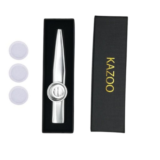 Серебряный КОРПУС KAZOO, мембрана FREE, металл - идеально подходит для музыкантов