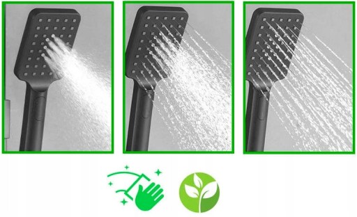 HANSGROHE zestaw podtynkowy czarny mat TERMOSTAT