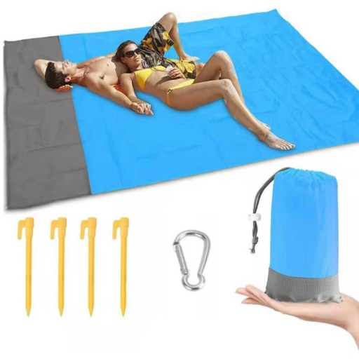 Пляжный коврик для пикника 210 x 200 Синий XXL