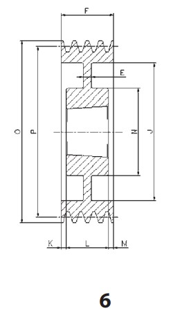 Шкив SPB 315/R5 (5x17) для втулок TL3535