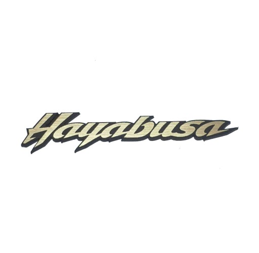 Наклейка-эмблема HAYABUSA золотистая 60х12мм