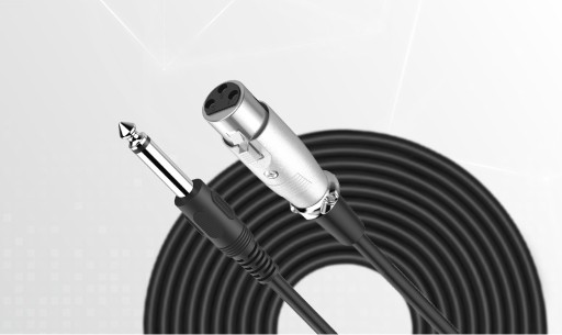 ПРОВОДНОЙ ДИНАМИЧЕСКИЙ МИКРОФОН ТОНОР КАБЕЛЬ XLR K1, РАЗЪЕМ 5 М, 6,35 ММ P&P