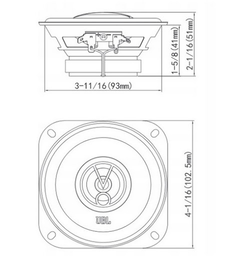 JBL STAGE2 424 АВТОМОБИЛЬНЫЕ ДИНАМИКИ МОЩНОСТЬЮ 150 ВТ 10 СМ