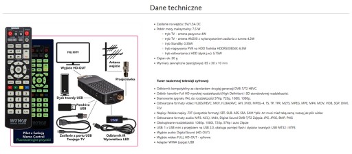 Декодер ТВ-тюнер Wiwa DVB-T2 HEVC MINI LED