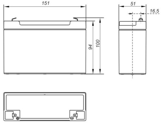 AGM батарея AGM VRLA Acumax AM 6V 12AH APC RBC UPS SPIENT FINGE