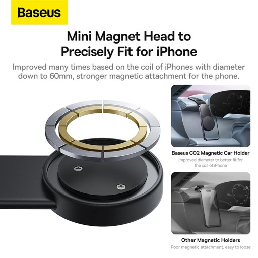 Универсальный магнитный автомобильный держатель телефона Baseus для iPhone 14 13 12 Pro