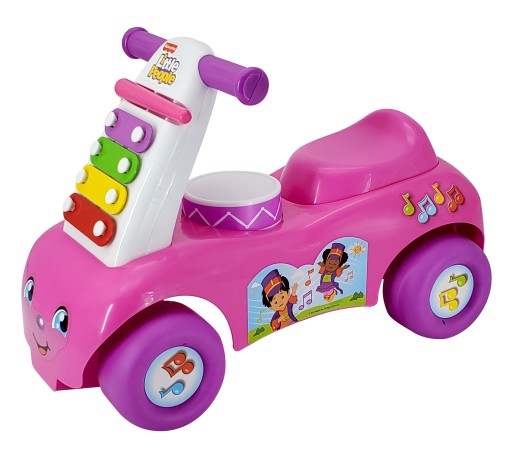 Fisher Price райд-он с тарелками розовый 505914