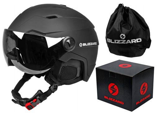 Шлем BLIZZARD с двойным козырьком черный M/L 56-59см