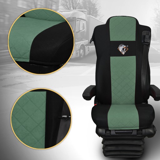 Pokrowce na fotele MERCEDES ACTROS MP4, MP5 ZIELONY