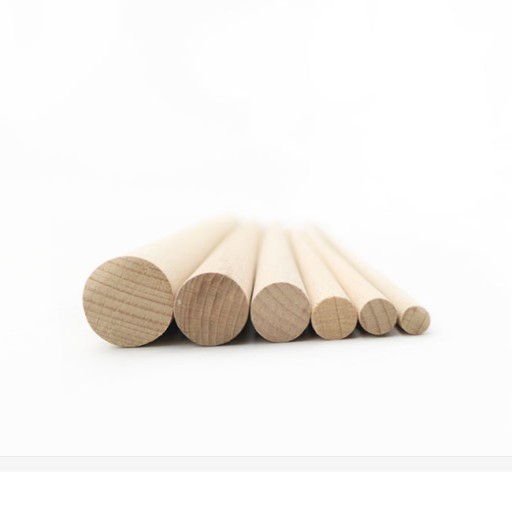 Kołek drewno 100 cm 10mm PROSTY okrągły gładki buk