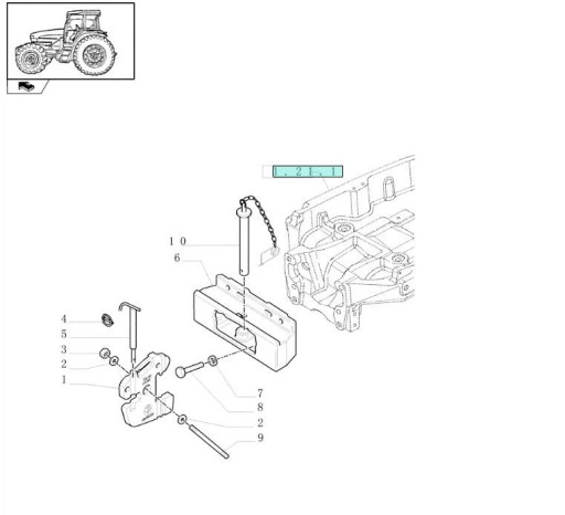 Передний груз 10х40 кг New Holland T4 T5 47133