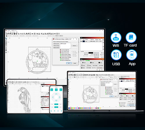 Лазерный гравер LONGER B1 40Вт НОВЫЙ 36000мм/мин+Новые ролики+рабочая платформа