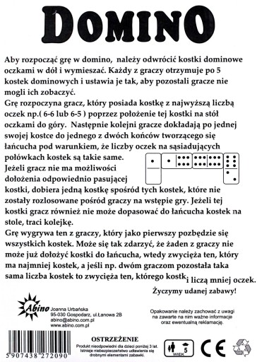 ИГРА ABINO ДОМИНО 28 КАМНЕЙ 62561 (ИГРА)
