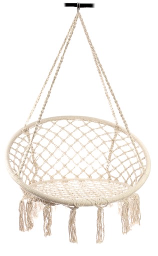 СТУЛ STORK NEST КАЧЕЛИ СО СПИНКОЙ ЭКРУ 80СМ