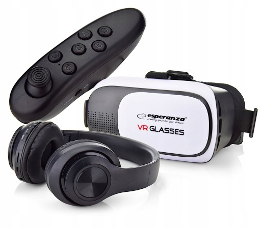 Комплект VR GLASSES + BLUETOOTH REMOTE с наушниками