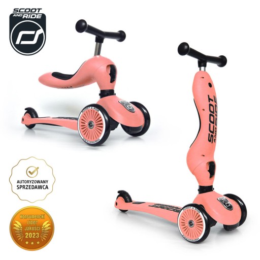 Scootandride Highwaykick1 Peach - Scooter и 2IN1 езда для детей 1-5