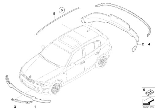 BMW E87 E90 E92 Монтажный кронштейн на крышу