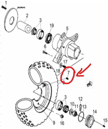WENTYL ZAWÓR ZAWOREK KOŁA FELGI Quad ATV CF-MOTO Challenger 250/260/300cc