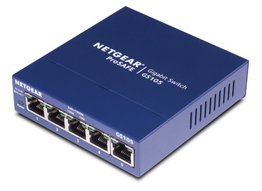 Коммутатор Netgear GS105GE, 5 портов, 1000 Мбит GIGABIT QoS