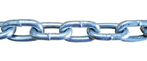 Цепь техническая 6 мм, оцинкованная, экономичная, 1 метр