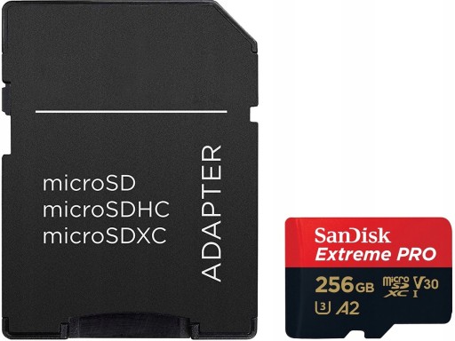 Карта памяти SanDisk Extreme Pro емкостью 256 ГБ.