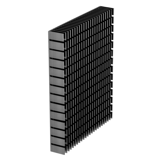 ЧЕРНЫЙ АЛЮМИНИЕВЫЙ РАДИАТОР - 150x120x20 мм