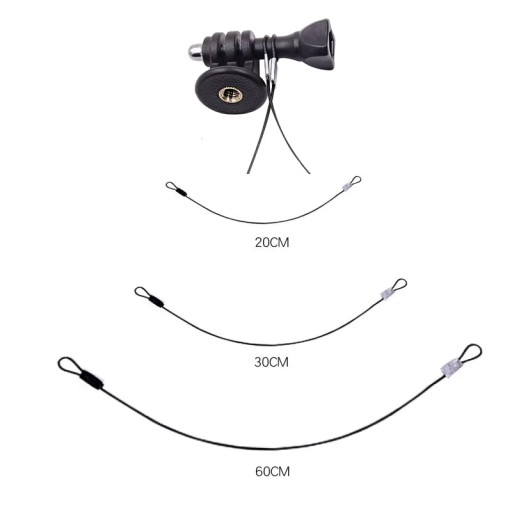 Linka zabezpieczająca 30 CM Stalowa dla kamer sportowych GOPRO (XTGP601-B)
