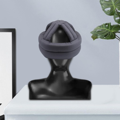 Soft Elder Head cap Elderly Youth Surgery Recovery Fall Protection Hat grey