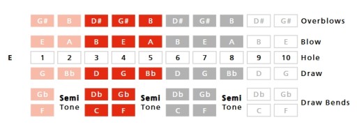 Penta HARP E minor - harmonijka ustna skala bluesowa E HOHNER