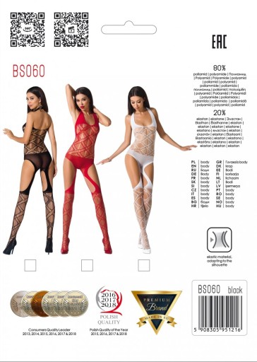 BS060 czarny uniwersalny - Bodystocking Box