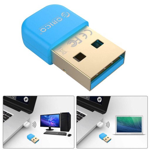 Беспроводной адаптер USB 2.0 Bluetooth 4.0 для ПК с Windows XP 7/8/10 синего цвета