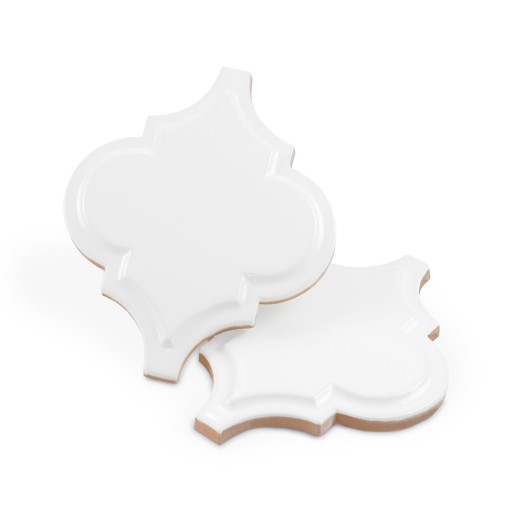 Плитка Arabesque Palace White Gloss, большая 12,5 см x 14,5 см, керамика