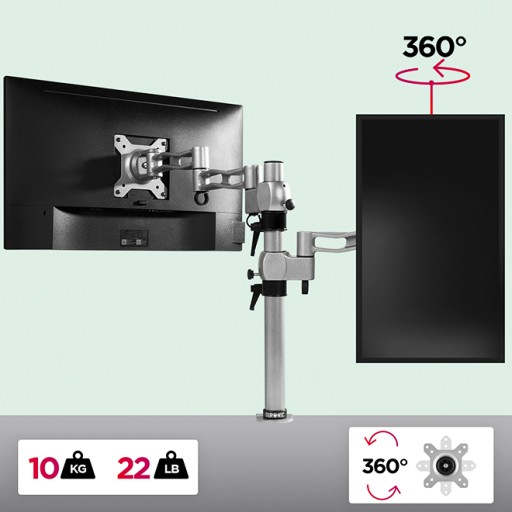 Duronic DM351X3 SR Silver держатель для монитора до 10 кг