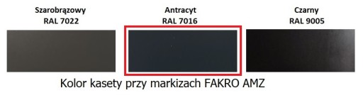 AMZ 090 10% Маркизная штора для мансардных окон FAKRO 55x98 кассета - RAL 7016