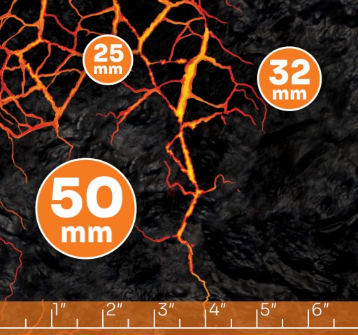 Lava Fields 122 x 91,5 см / 48 x 36 дюймов - Saga - резиновый коврик для боевых игр