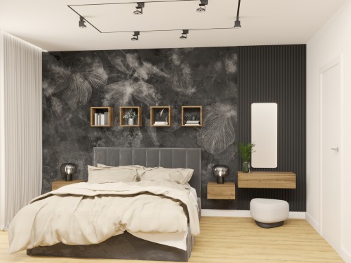 Полка дубовая квадратная WOTAN 30x30x25 куб.м, подвесная